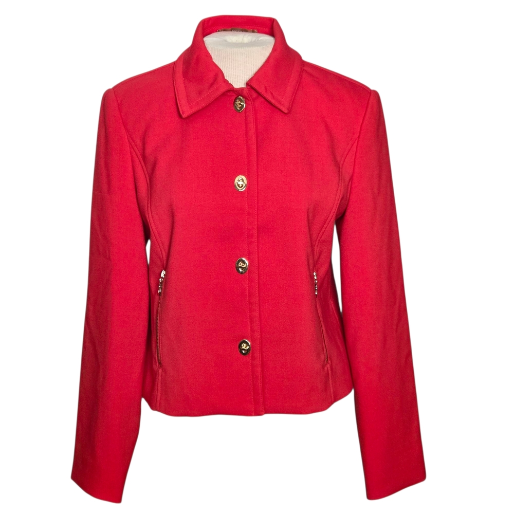 Ellen Tracy Red Jacket Blazer Size-Small